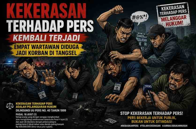 Empat Jurnalis Jadi Korban Penganiayaan Saat Liputan Terkait Peredaran Obat Keras Daftar G di Ciputat, Diduga Pembiaran Oleh Polsek Ciputat Timur