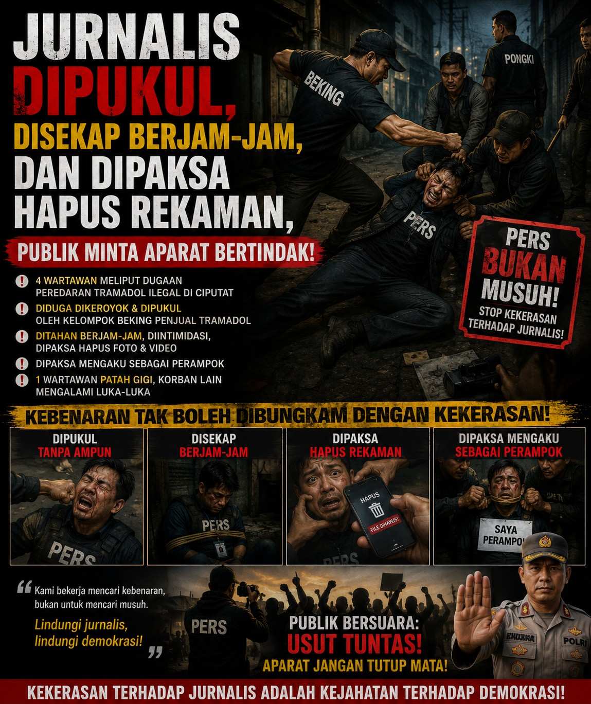 Peliputan Dugaan Peredaran Obat Daftar G Berujung Kekerasan, Polisi Diminta Bertindak Tegas